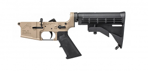 AR15 COMPLETE LOWER RECEIVER, STANDARD - FDE CERAKOTE Top Gun 