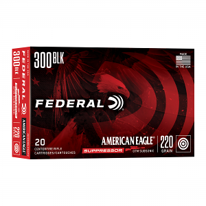 Federal AE300BLKSUP2 American Eagle Suppressor 300Blackout 220gr Federal AE300BLKSUP2 American Eagle Suppressor 300Blackout 220gr
