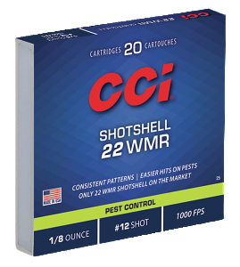 CCI 0025 Pest Control 22WMR 52gr #12Shot 20 Per Box