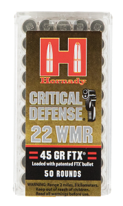 Hornady 83200 Critical Defense 22 WMR 45 gr Flex Tip eXpanding 50 Per Box