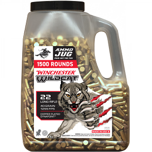Winchester Ammo WW22LRJUG Wildcat 22LR 40gr Copper Plated DynaPoint 1500 Per Box