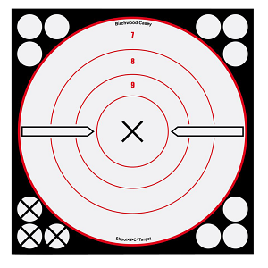 Birchwood Casey 34802 Shoot-N-C Reactive Target Self-Adhesive Paper Black/Red/White 8 Birchwood Casey 34802 Shoot-N-C Reactive Target Self-Adhesive Paper Black/Red/White 8