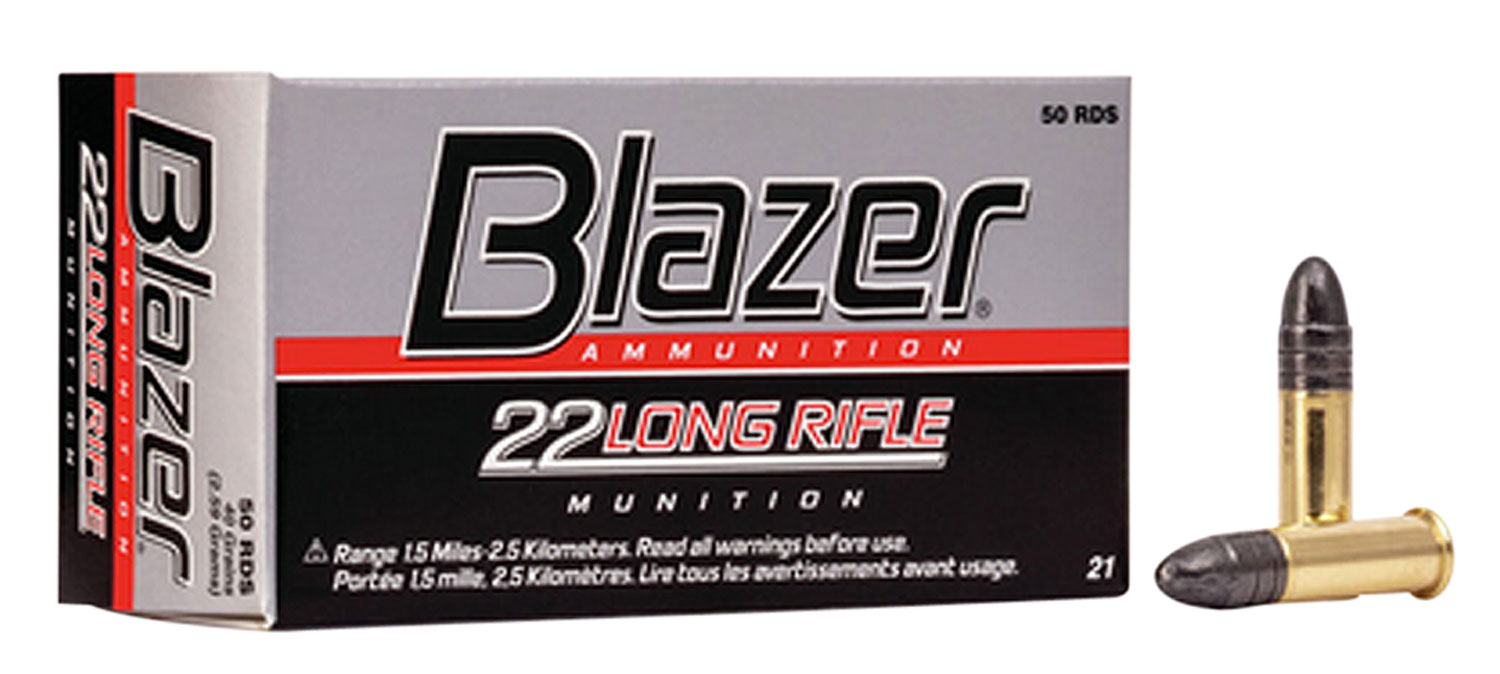 CCI 0021 Blazer High Velocity 22 LR 40 gr 1235 fps Lead Round Nose (LRN) 50 Bx/100 Cs