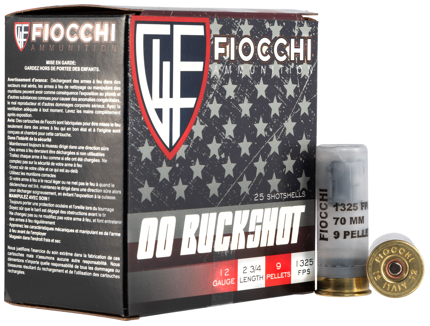 Fiocchi 12EX00BK High Velocity 12 Gauge 2.75