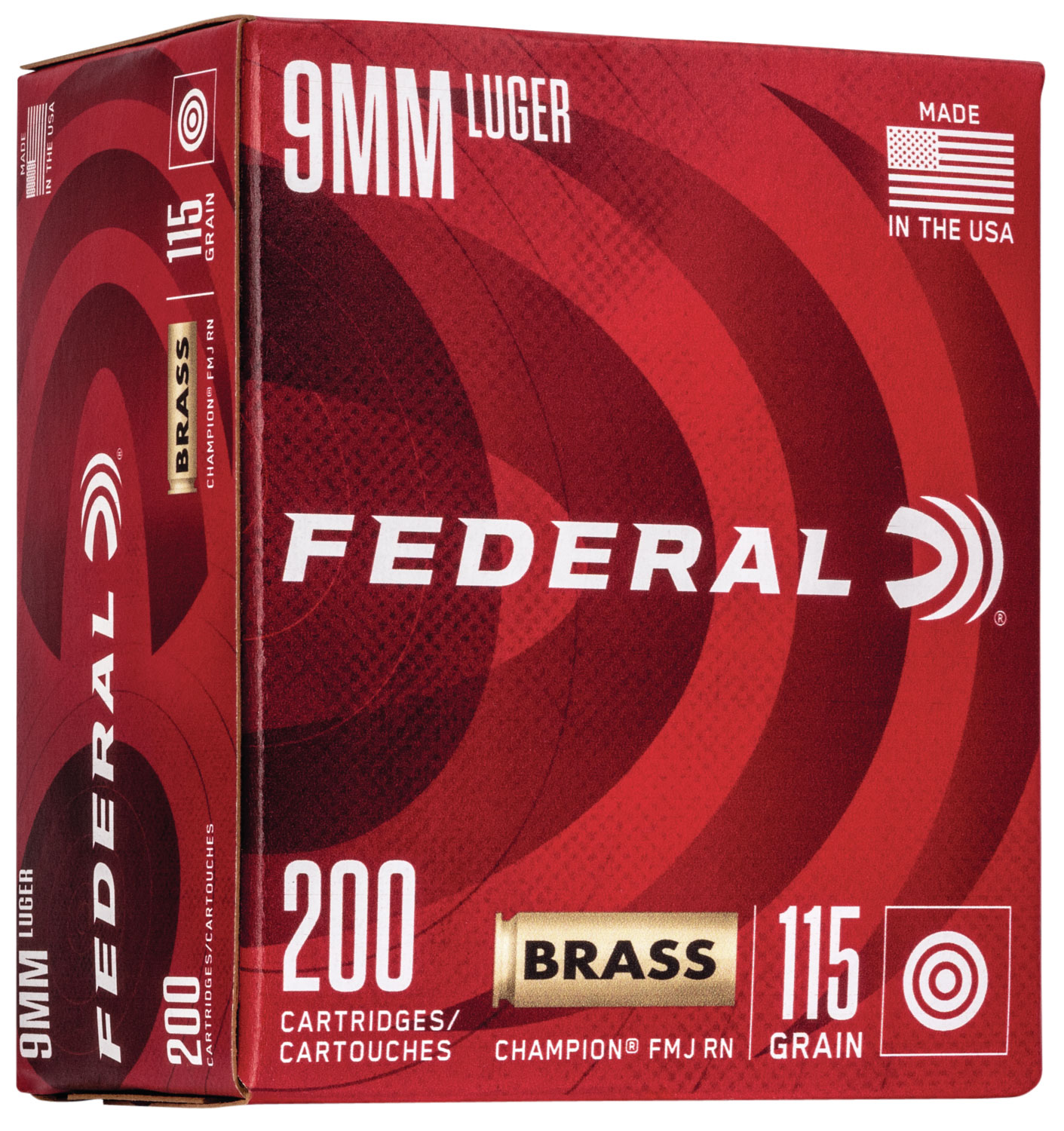 Federal WM51992 Champion Training 9mm Luger 115 gr Full Metal Jacket
