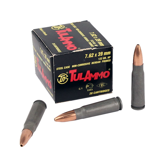  Tula 7.62x39mm 122 GR. HP - Steel Case - 20RD
