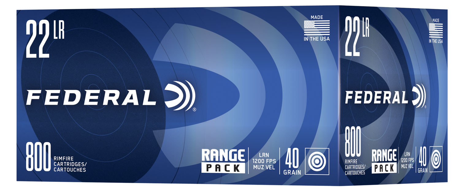 Federal 729B800 Range 22 LR 40 gr Lead Round Nose (LRN) 800RD Box