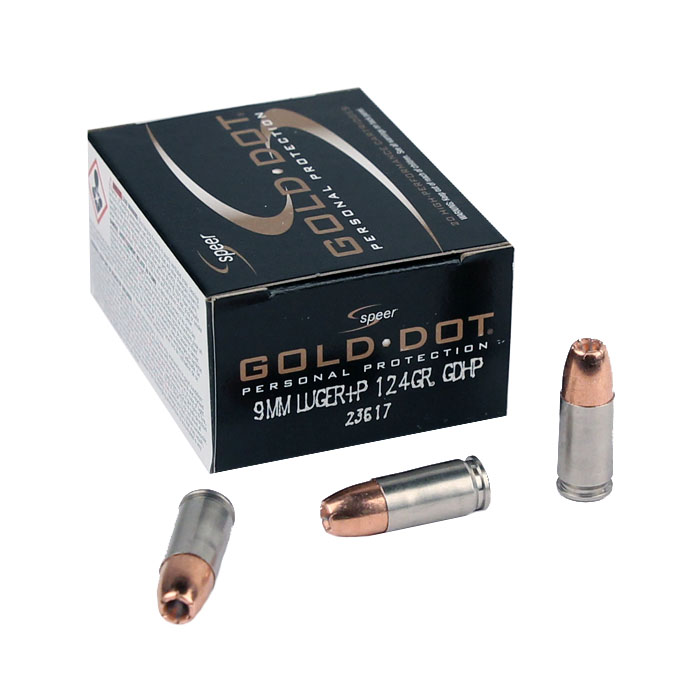 Speer Gold Dot 9mm Luger +P 124 GR. GDHP - 20RD