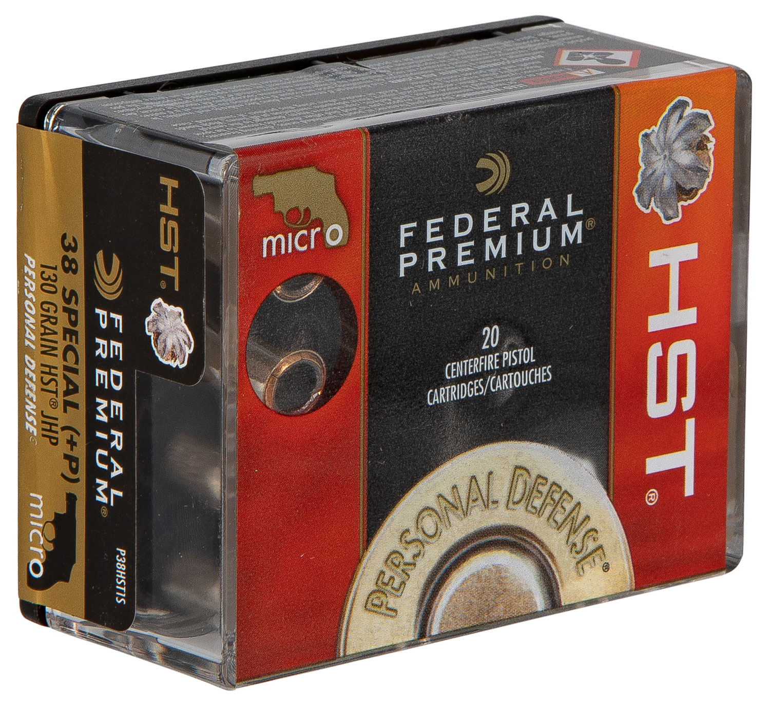 Federal Premium Personal Defense HST Micro .38 SPL +P 130 GR HST JHP - 20RD