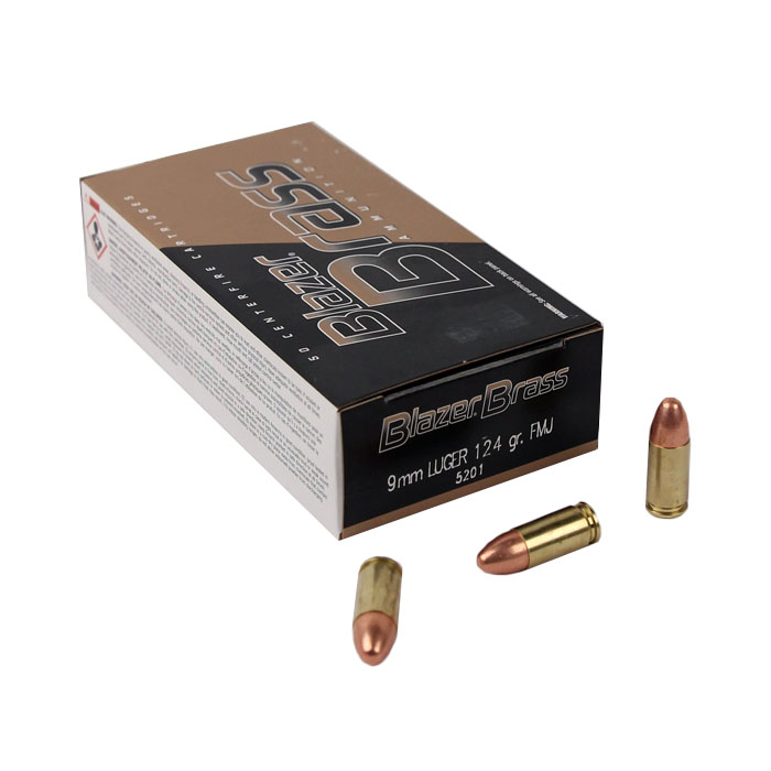 CCI Blazer Brass 9mm Luger 124 GR. FMJ - 50RD