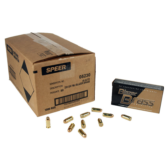 Blazer Brass .45ACP 230 GR. FMJ - 1000RD Case