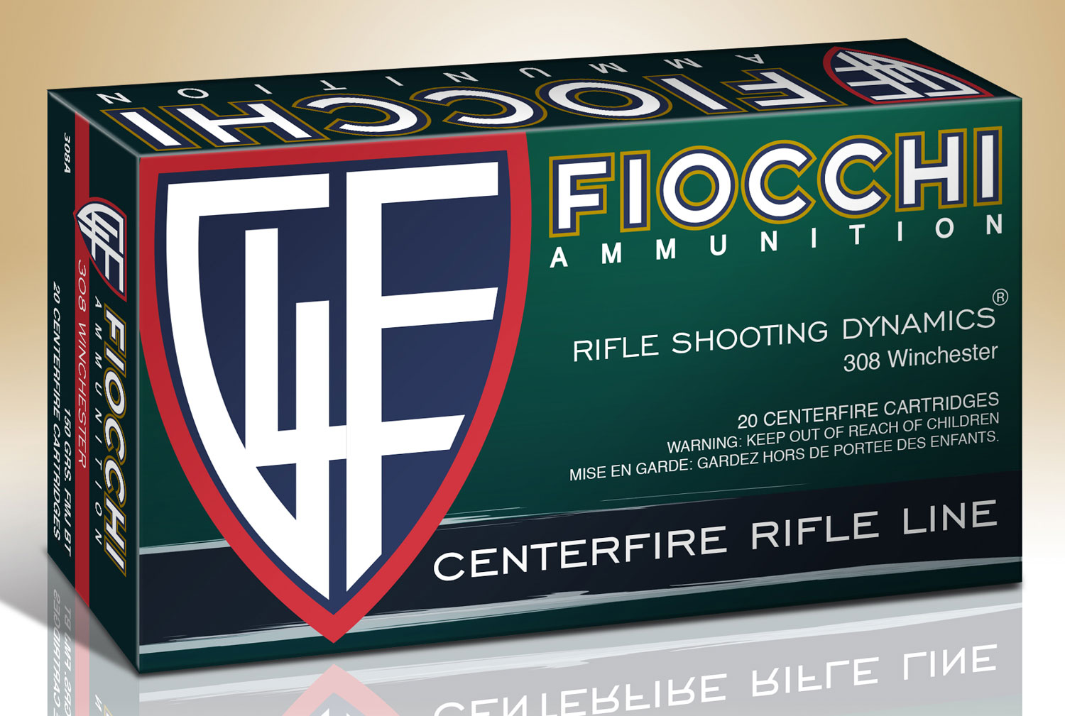 Fiocchi 308A Training Dynamics 308 Win 150 gr Full Metal Jacket Boat Tail (FMJBT) 20 Bx