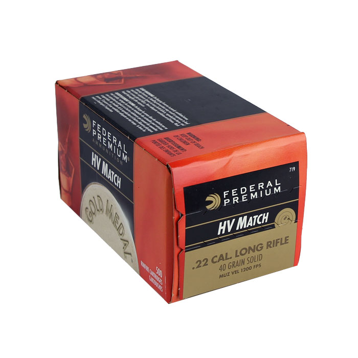 eFederal Gold Medal HV Match .22LR 40GR Solid -500RD