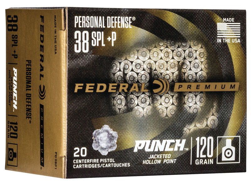 Federal PD38P1 Premium Punch 38 Special +P 120 gr Jacketed Hollow Point