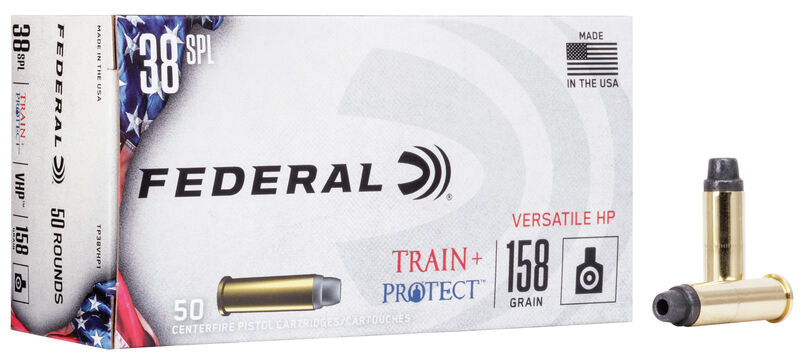 Federal TP38VHP1 Train + Protect 38 Special 158 gr Versatile Hollow Point