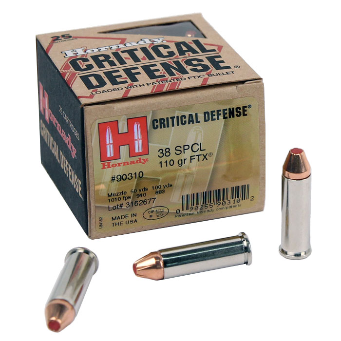  Hornady .38 Special 110 GR. FTX Critical Defense - 25RD