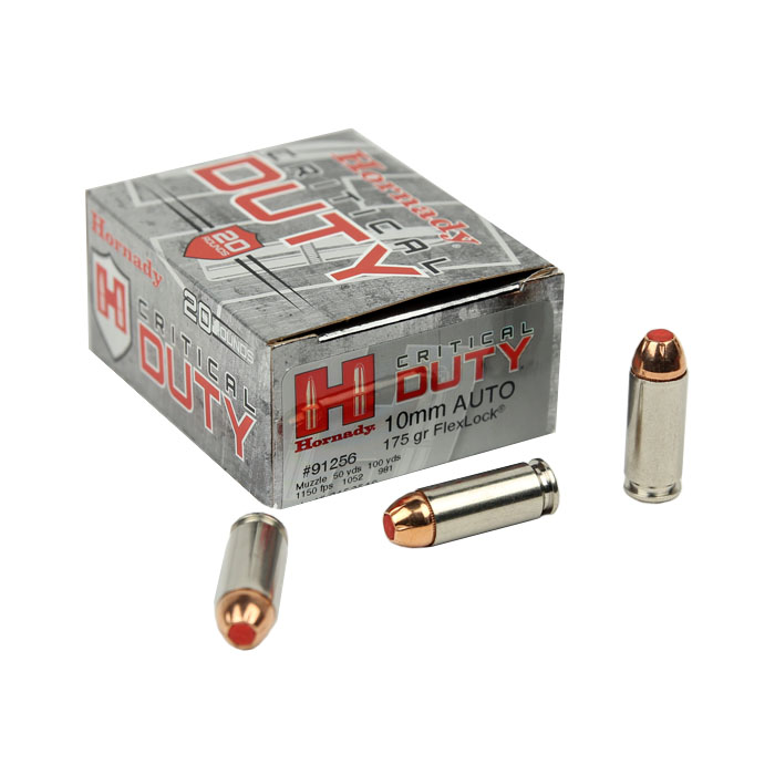 Hornady 10mm Auto 175 GR. Critical Duty FlexLock HP - 20RD