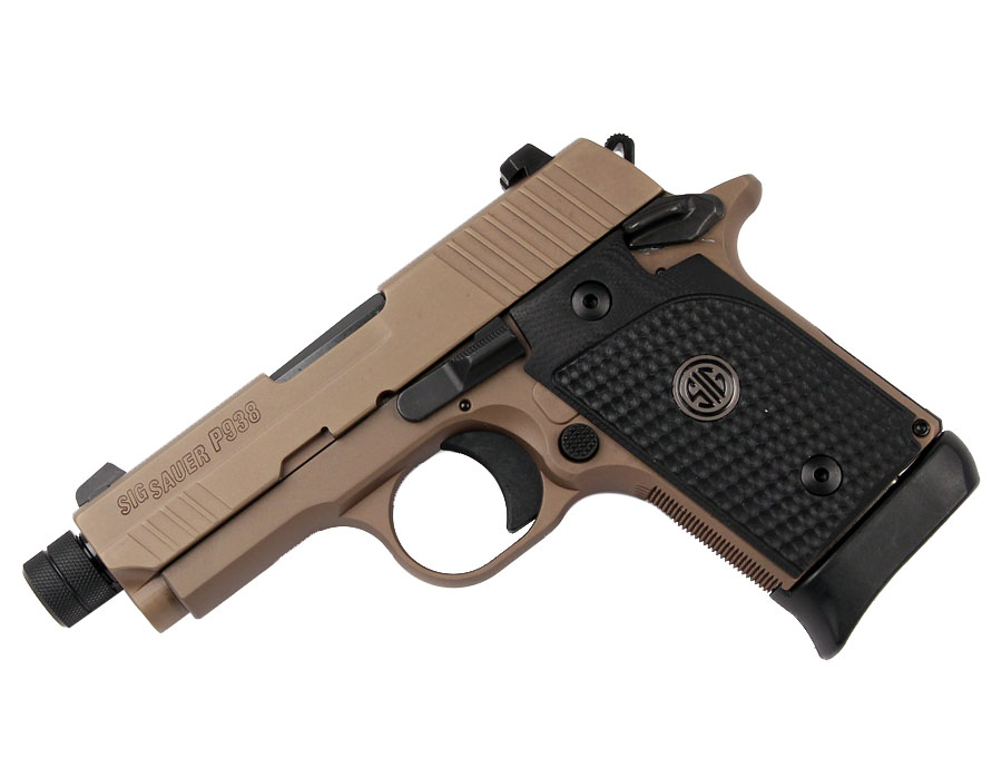 Sig sauer p938 9mm night sights emperor scorpion threaded bbl top