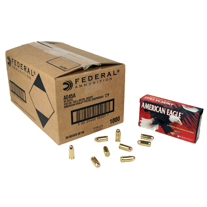 Federal American Eagle .45ACP 230 GR. FMJ - 1000RD Case
