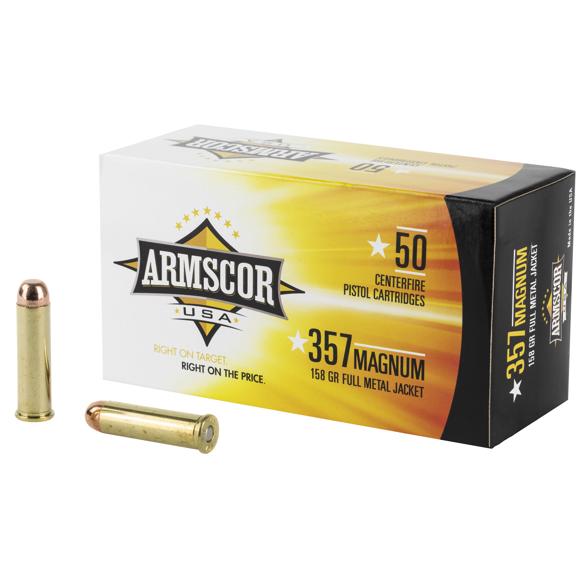 Armscor FAC3576N Pistol 357 Mag 158 gr Full Metal Jacket (FMJ) 50 Bx/ 20 Cs