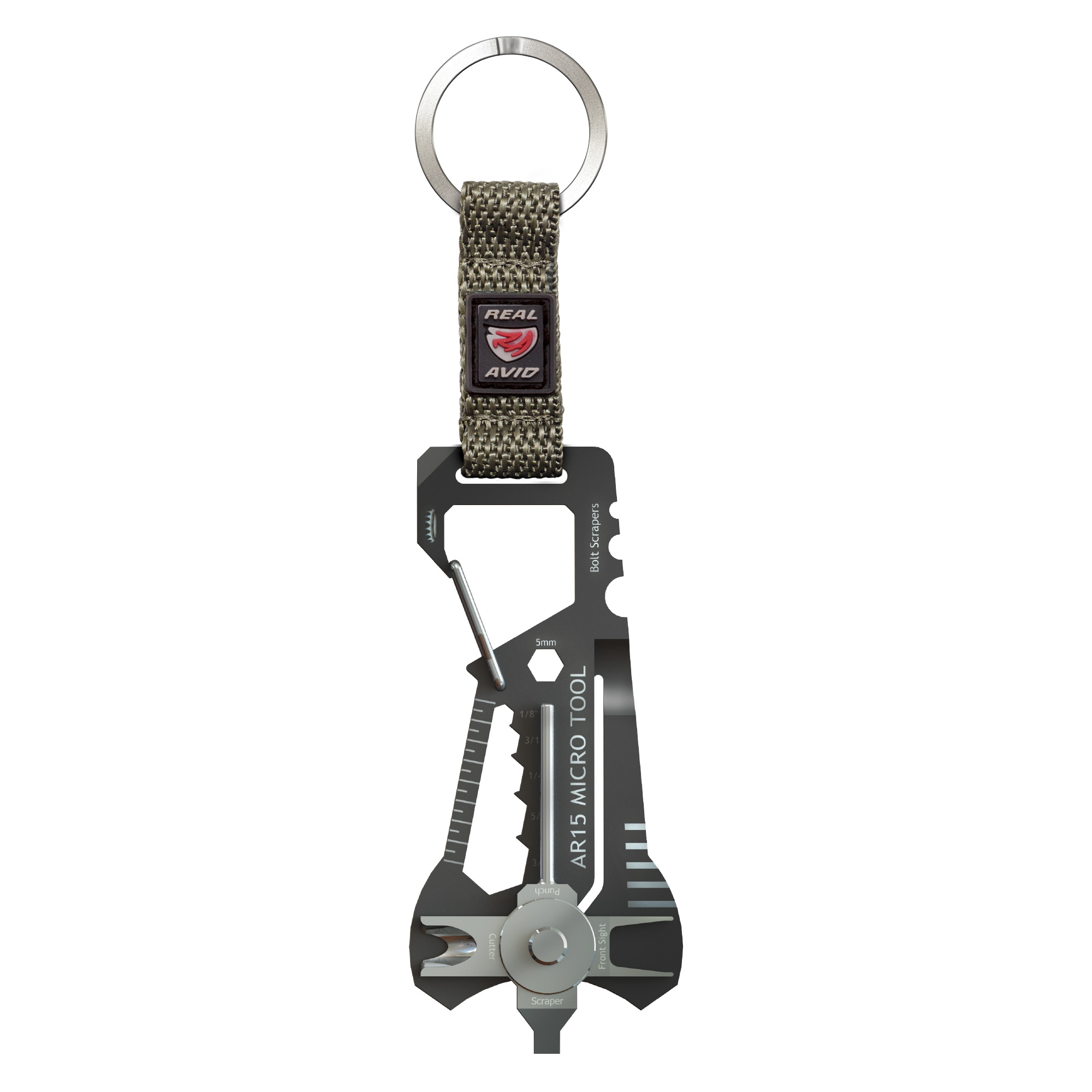 Real Avid AVMICROAR15 AR15 Micro Tool Black & Gray Stainless Steel Rifle