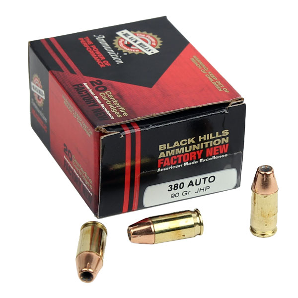 Black Hills .380 Auto 90 GR. JHP - 20RD