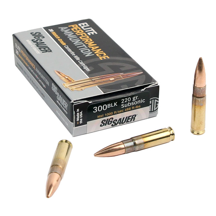 Sig Sauer 300 AAC Blackout 220 GR. Elite Match Grade OTM - 20RD