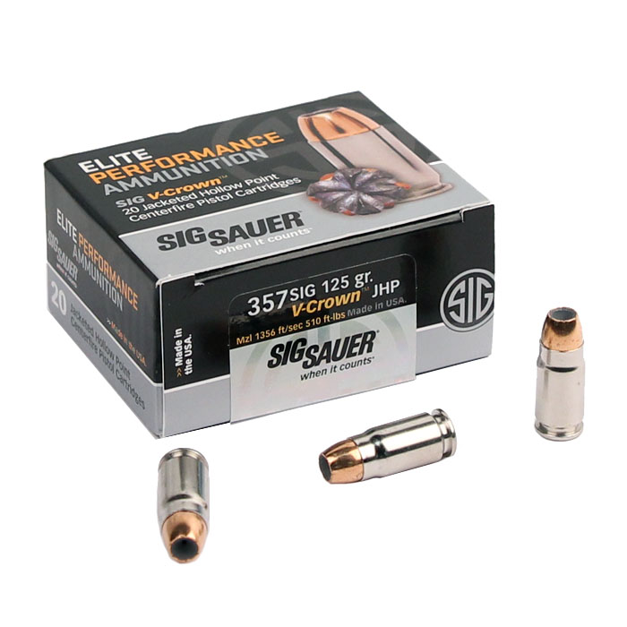 Sig Sauer .357SIG 125 GR. Elite V-Crown JHP - 20RD
