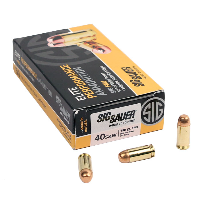 Sig Sauer .40S&W 180 GR. Elite Ball FMJ - 50RD
