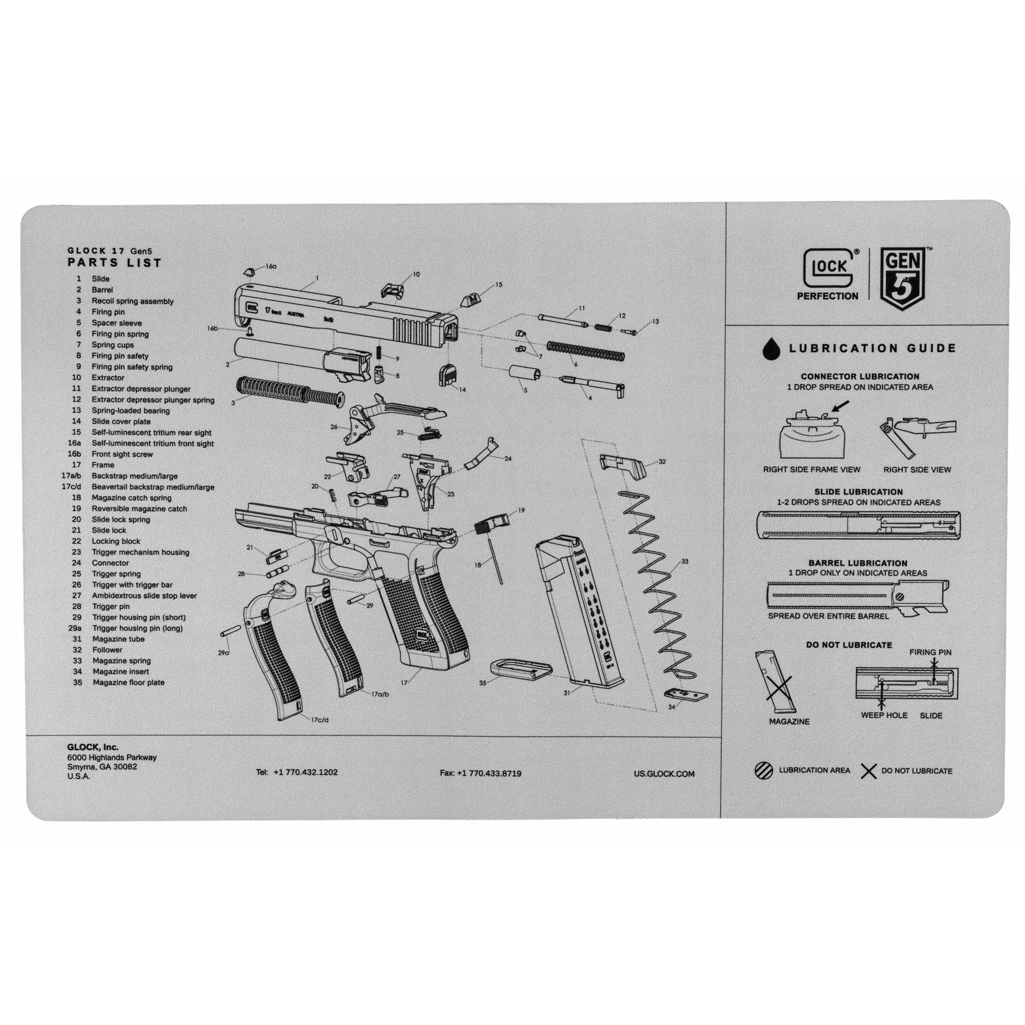Glock, OEM Bench Mat, Gen 5