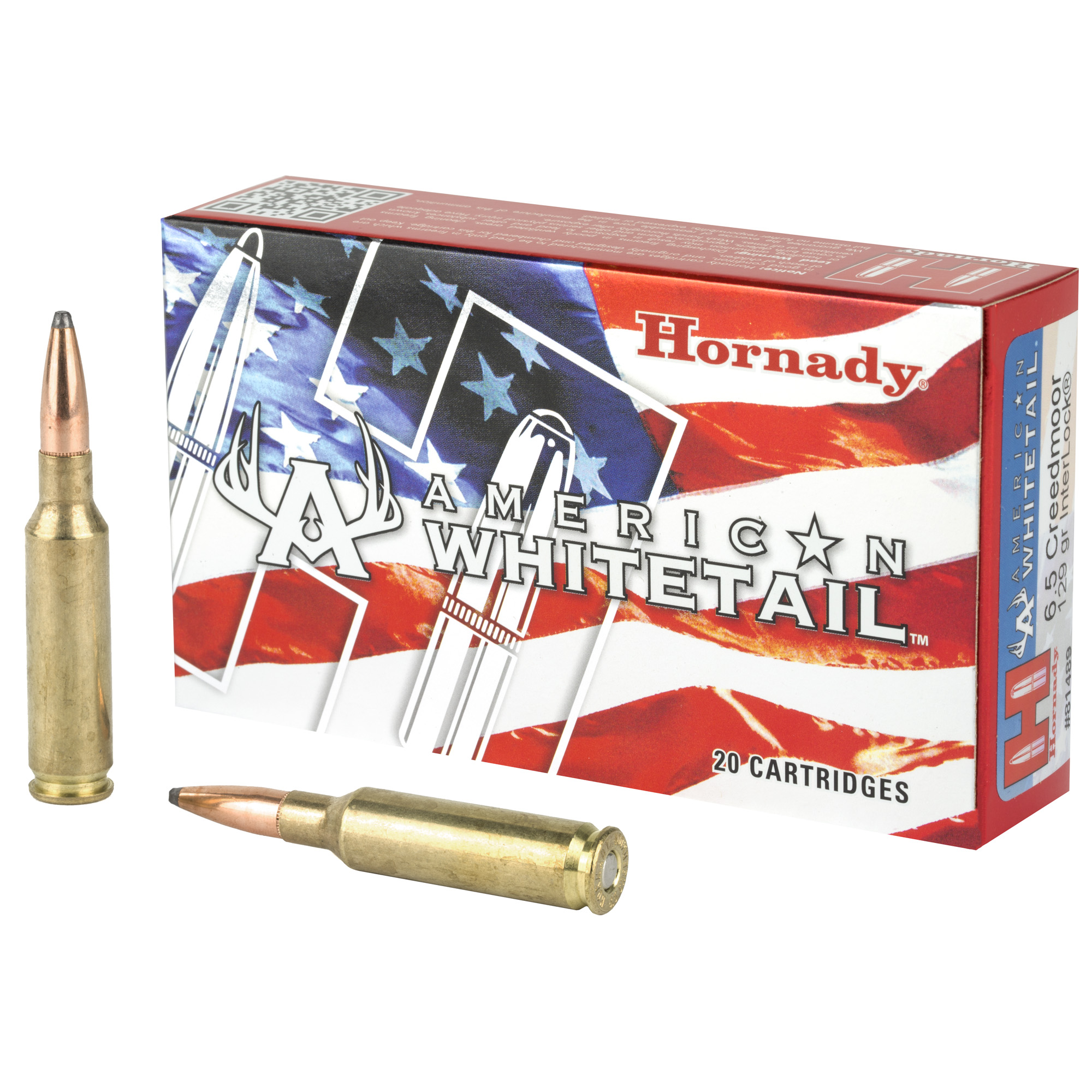 Hornady American Whitetail 6.5 Creedmoor 129GR Interlock - 20RD