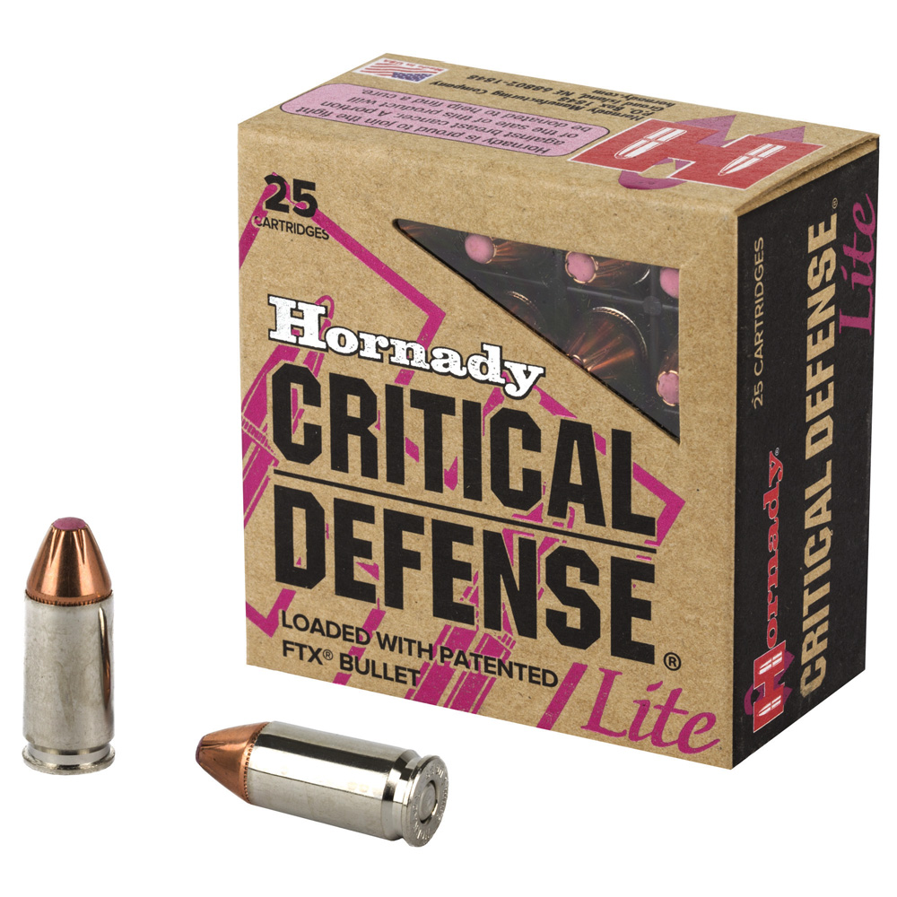 Hornady 9mm Luger 100 GR. FlexLock Critical Defense Lite - 25RD