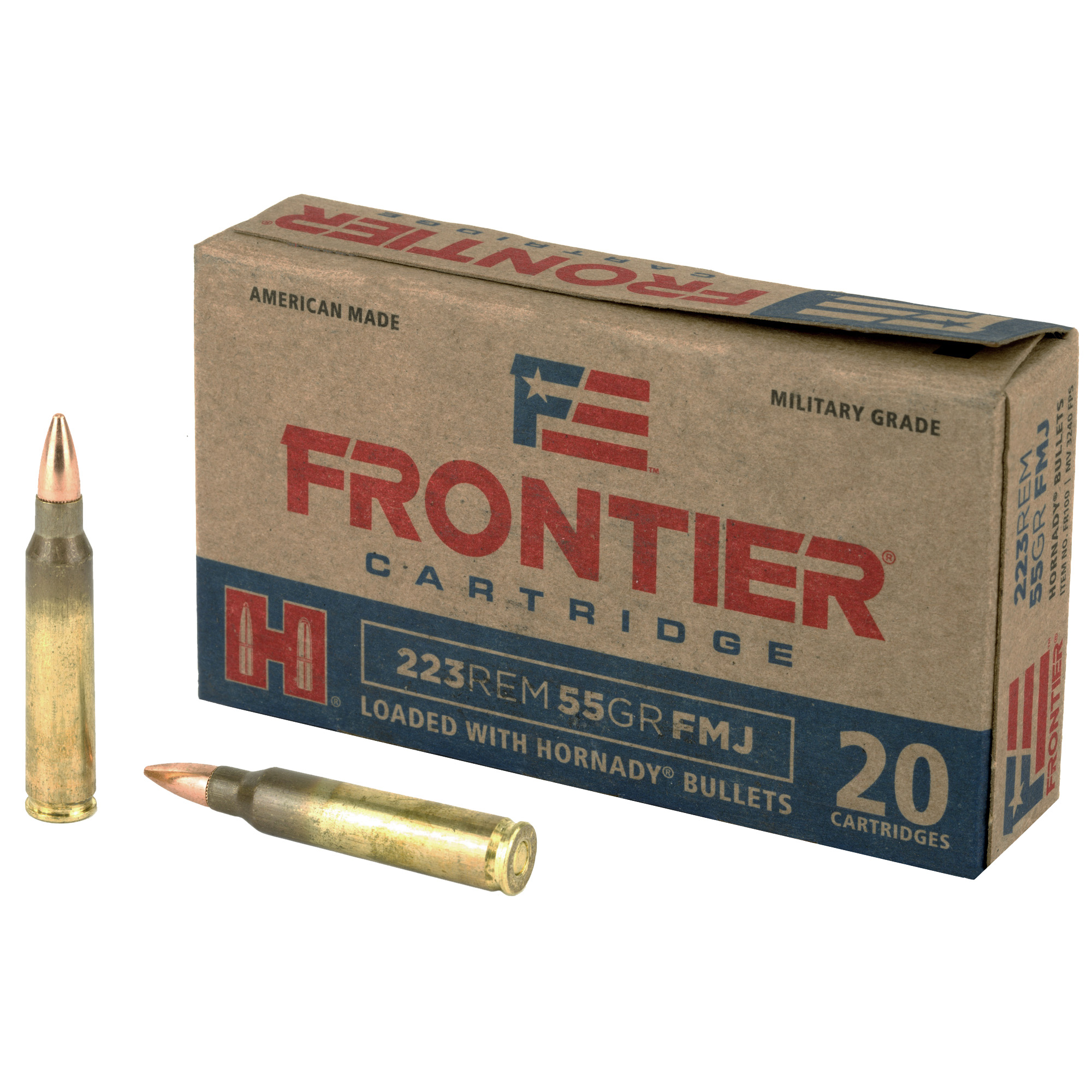 Frontier Cartridge 223 Rem 55 gr FMJ - 20 Round Box