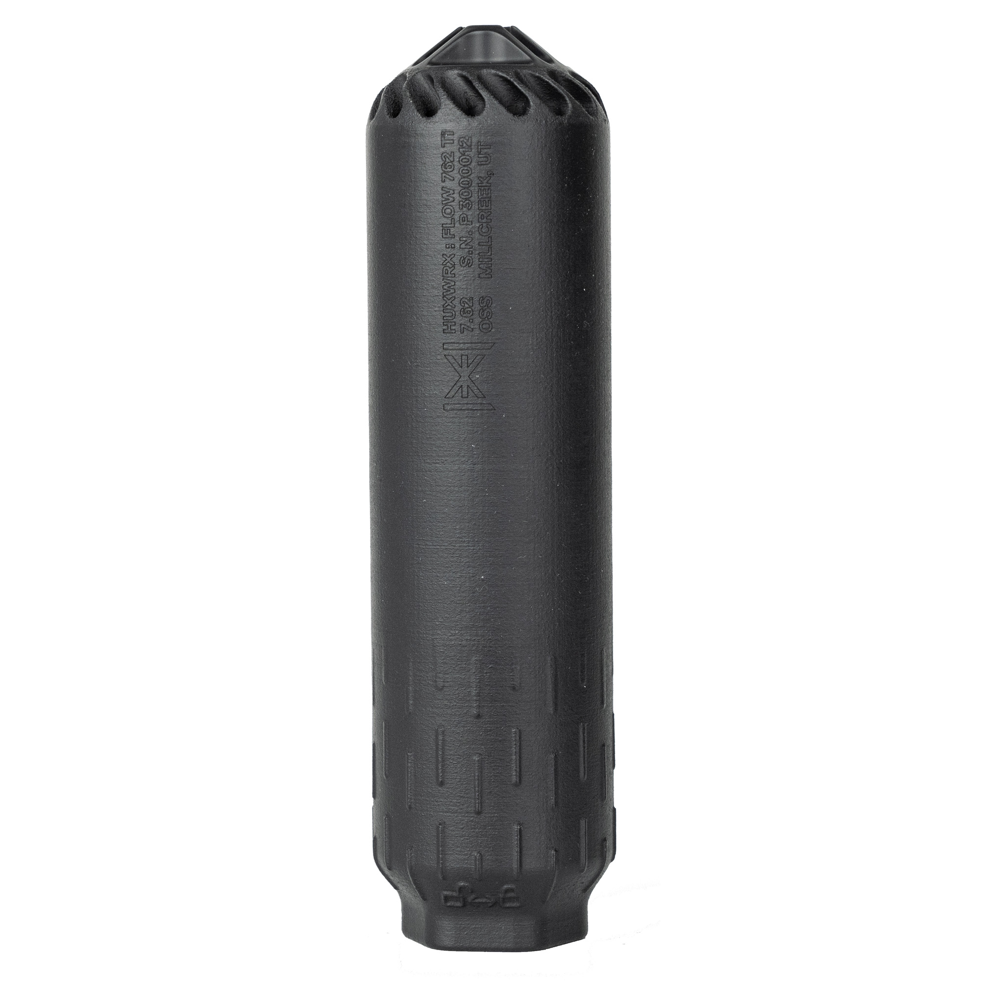 HUXWRX Safety Company, Flow, Suppressor, 762NATO, Black, Titanium, Includes 5/8x24 762 Muzzle Brake, Fits HUXWRXMuzzle Devices
