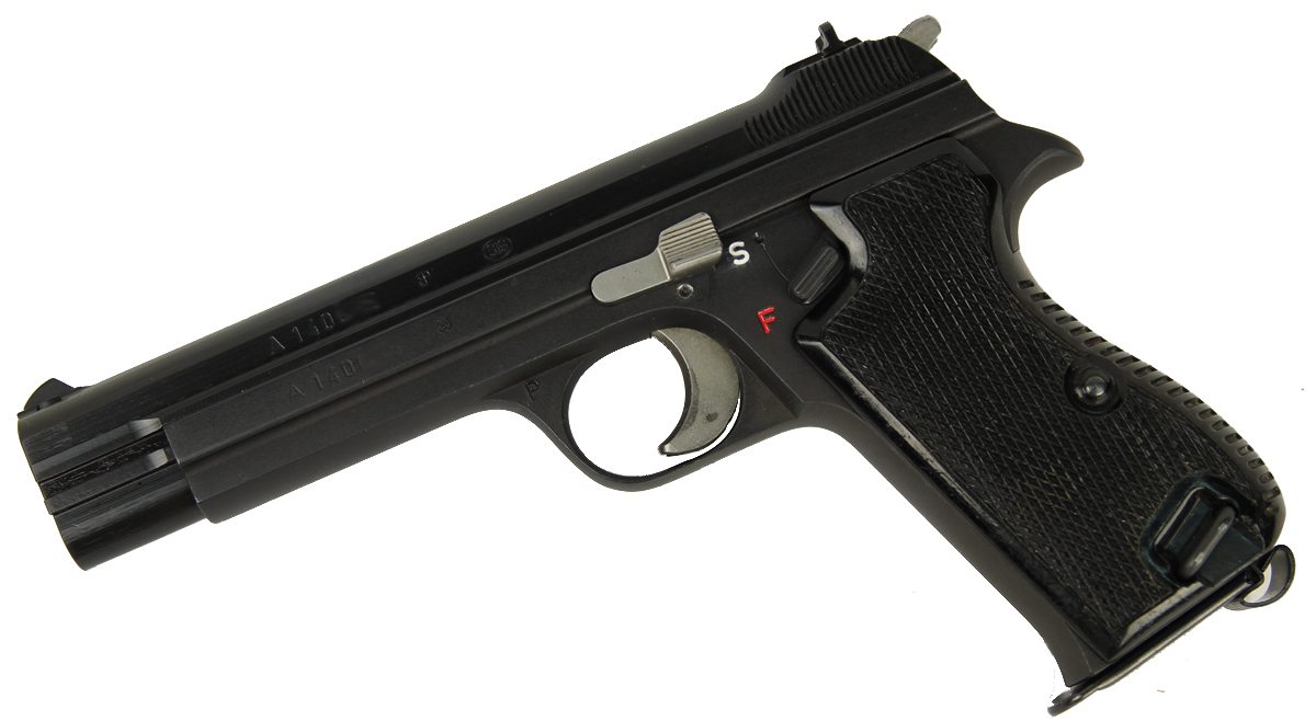 Sig P210 9mm - Swiss Police - USED BLACK GRIPS - Left