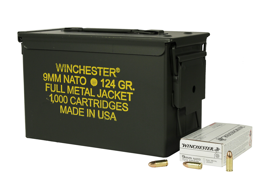 Winchester 9mm NATO 124 GR. FMJ