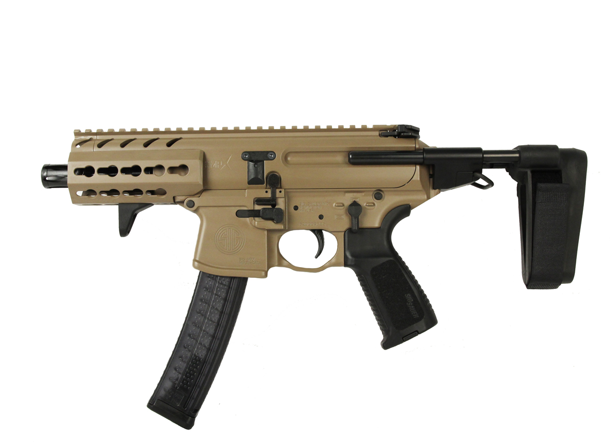 Sig Sauer MPX PDW Pistol W/Stabilizing Brace, Keymod, 9mm, FDE