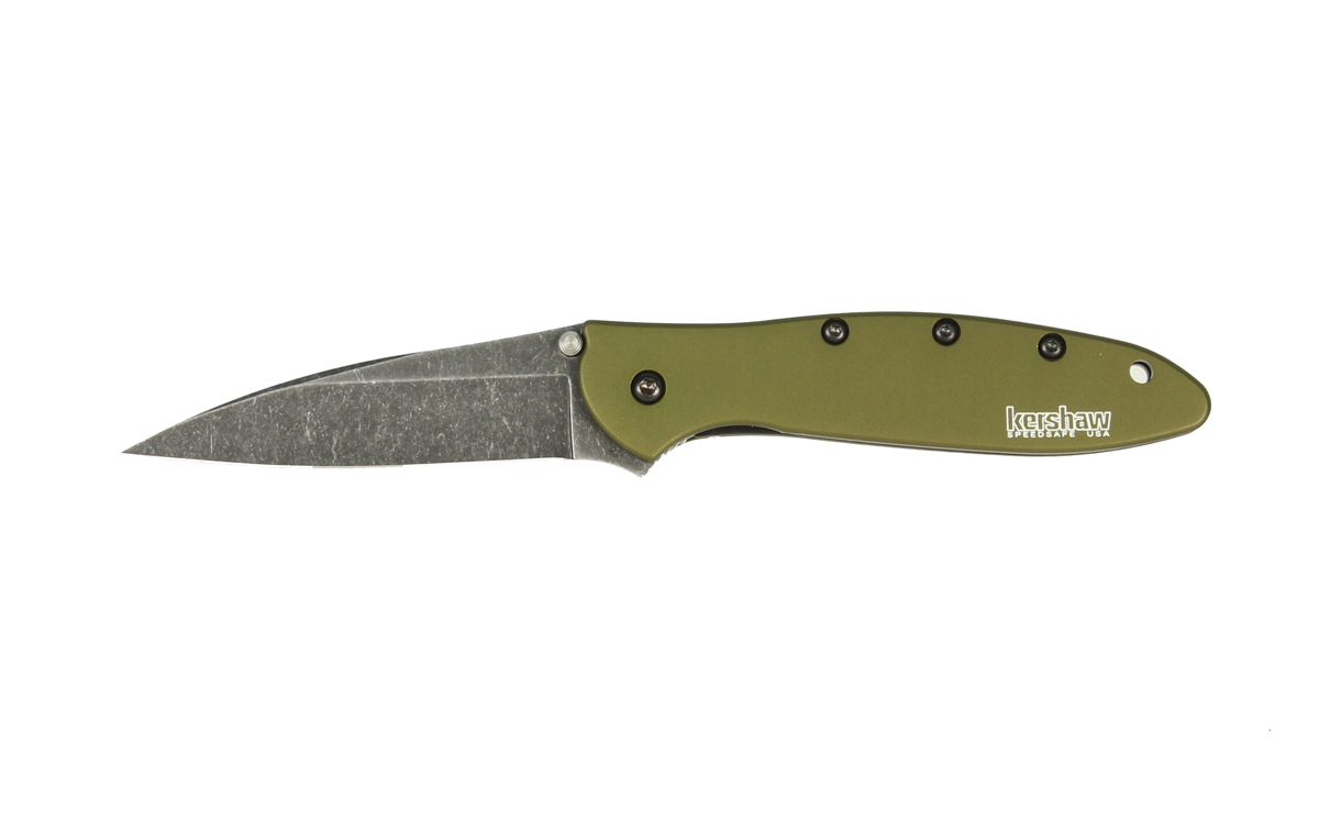 Kershaw Leek Olive/Blackwash Knife