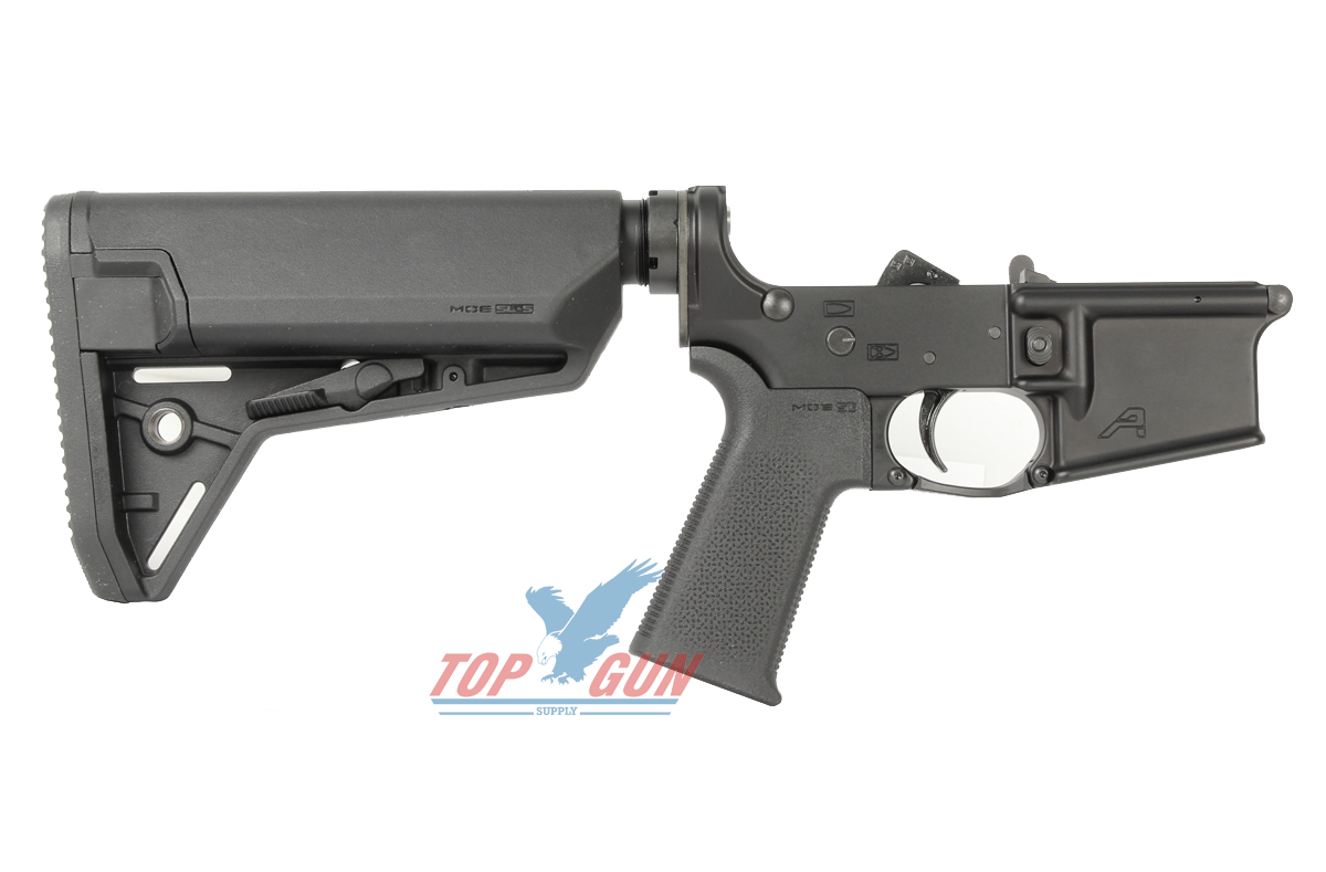  Aero Precision AR15 Complete Lower Receiver w/MOE SL Grip and SL-S Carbine Stock - BLK