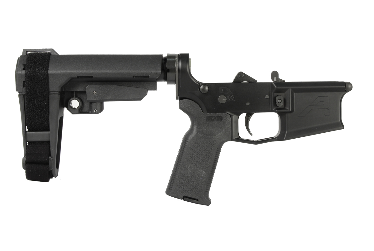 Aero Precision M4E1 Pistol Complete Lower Receiver MOE-K2 Grip, SBA3 Brace - BLK
