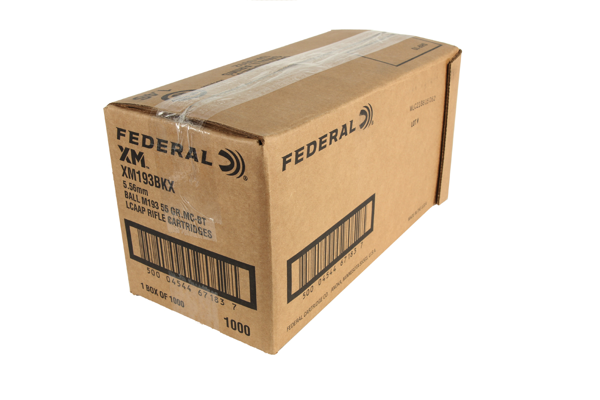  Federal American Eagle 556x45mm NATO 55GR FMJ-BT - 1000RD Case