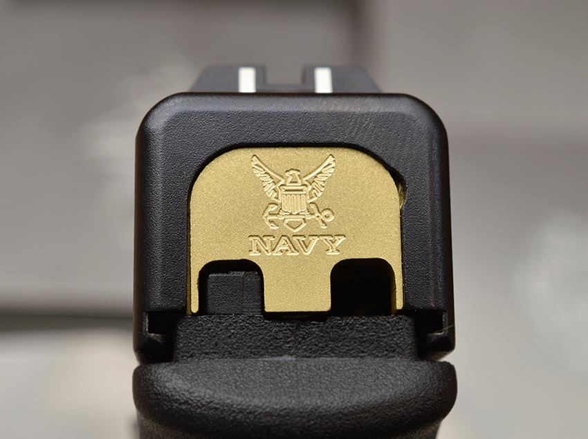 Milspin Custom Brass Back Plate For Glock Pistols