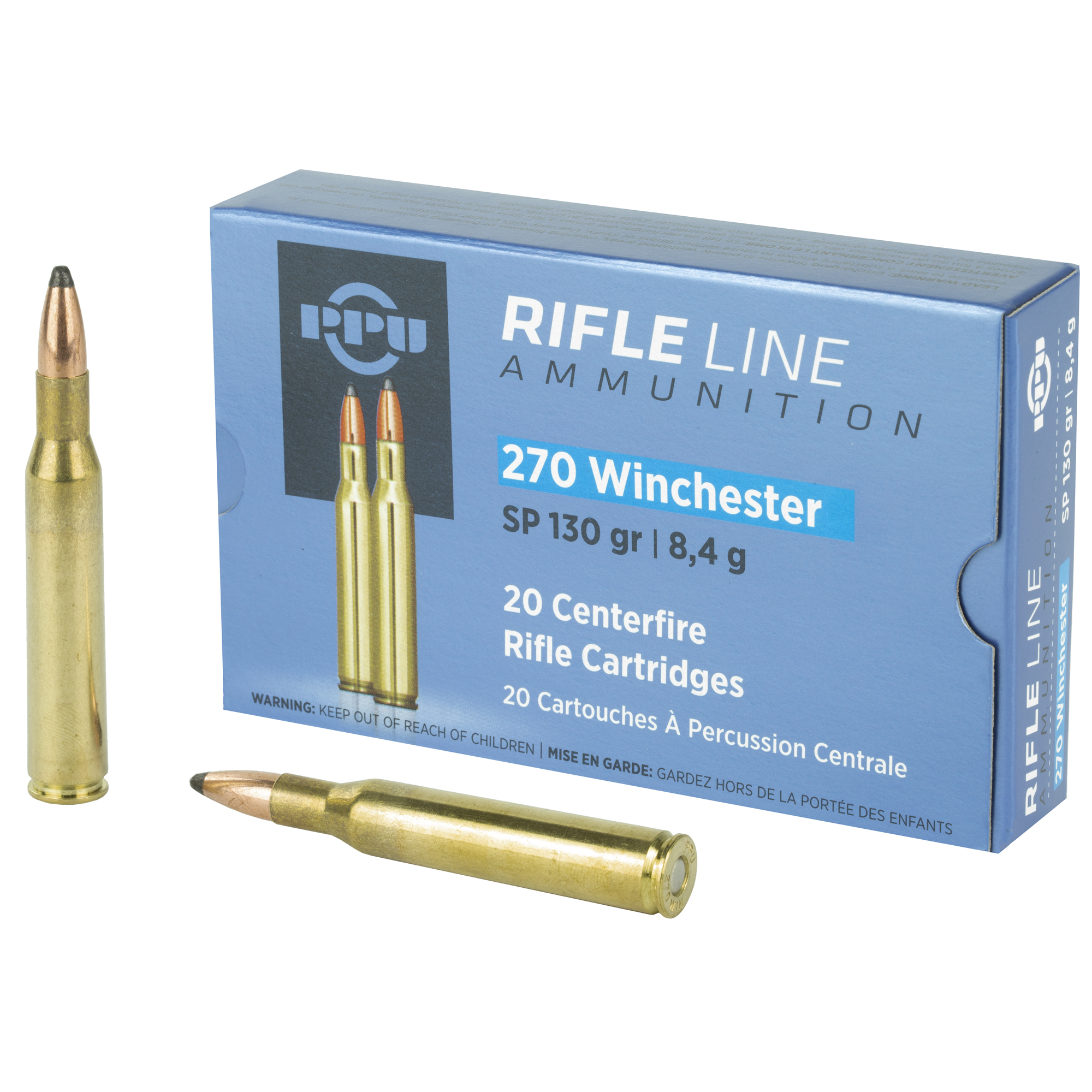 Prvi Partizan, Rifle, 270 Win, 130 Grain, Soft Point, 20 Round Box