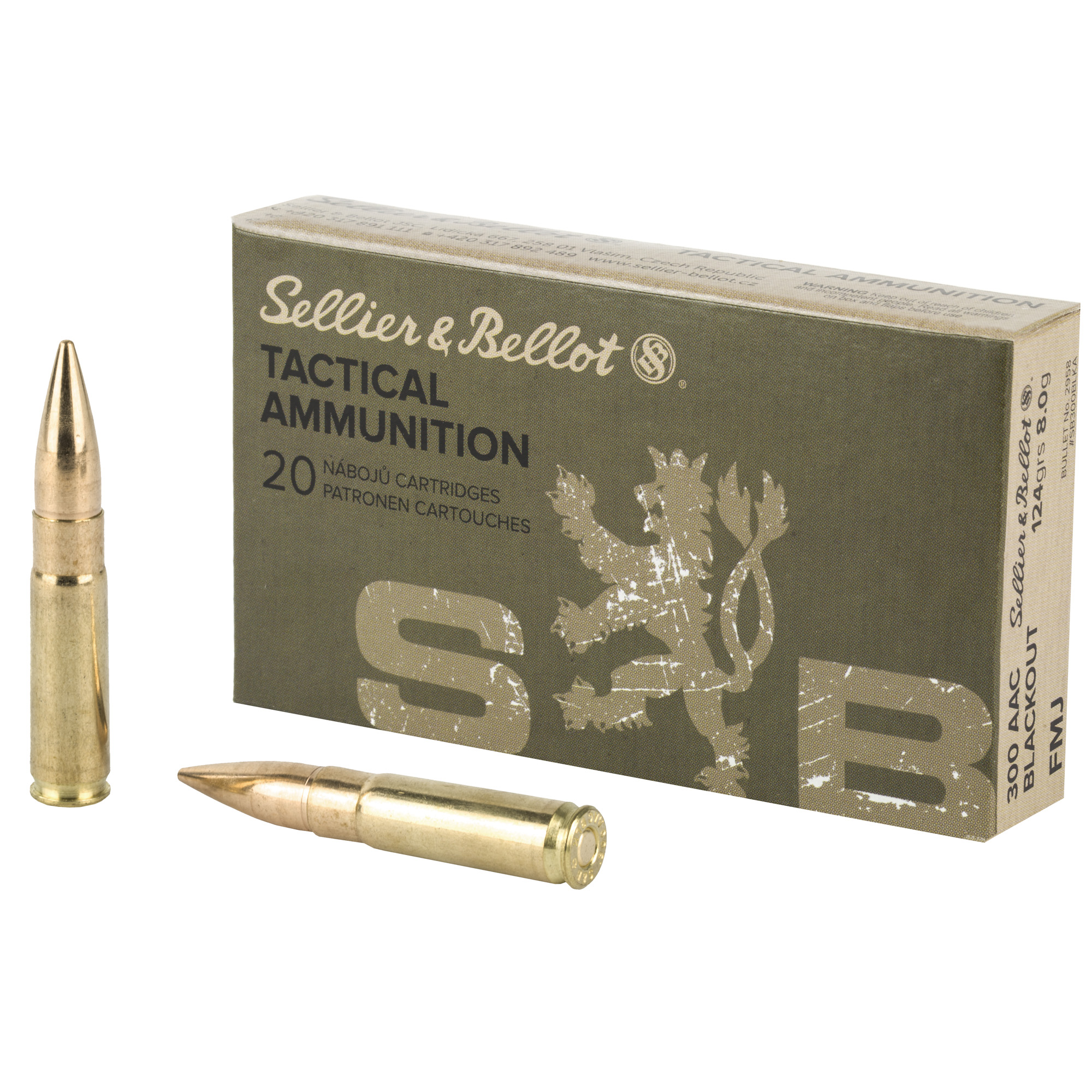 Sellier & Bellot 300 Blackout 124 GR. FMJ - 20RD