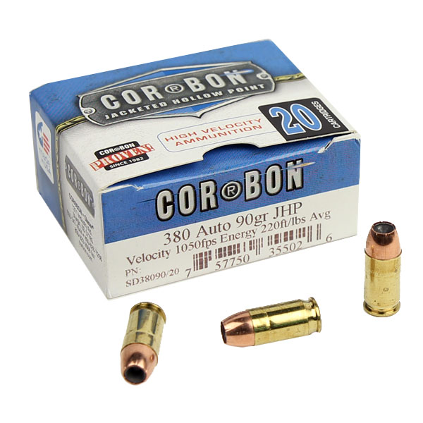 Cor-Bon .380 Auto 90 GR. JHP - 20RD