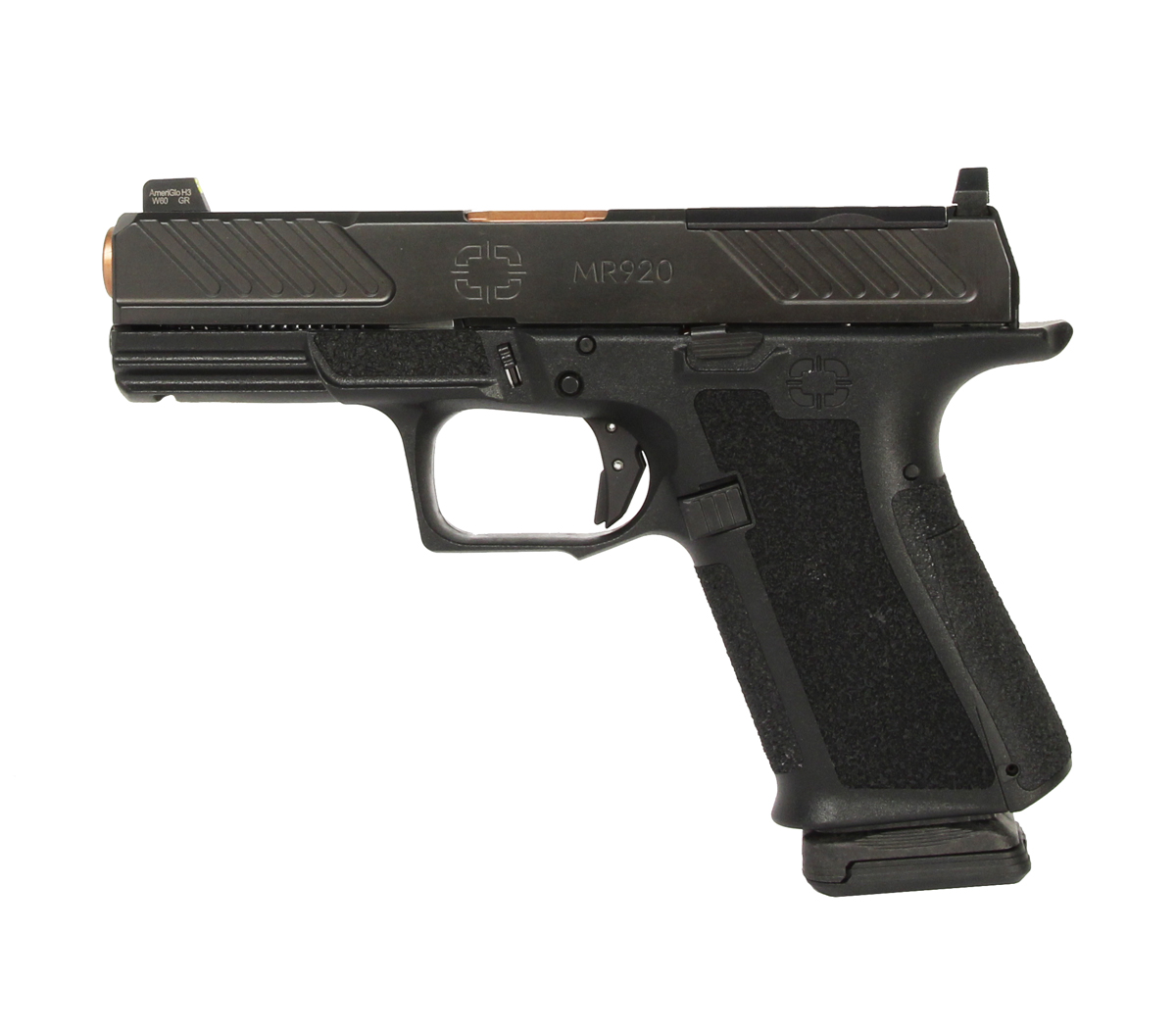 Shadow Systems MR920 Combat Slide, Bronze Spiral Unthreaded Barrel, 9mm - BLK