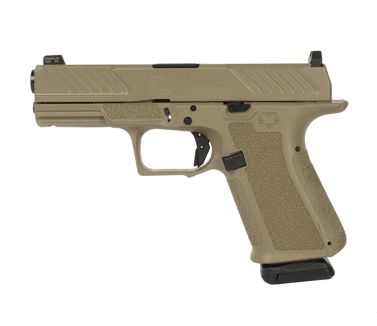 Shadow Systems MR920 Combat Slide, DLC Spiral Unthreaded Barrel, 9mm - FDE