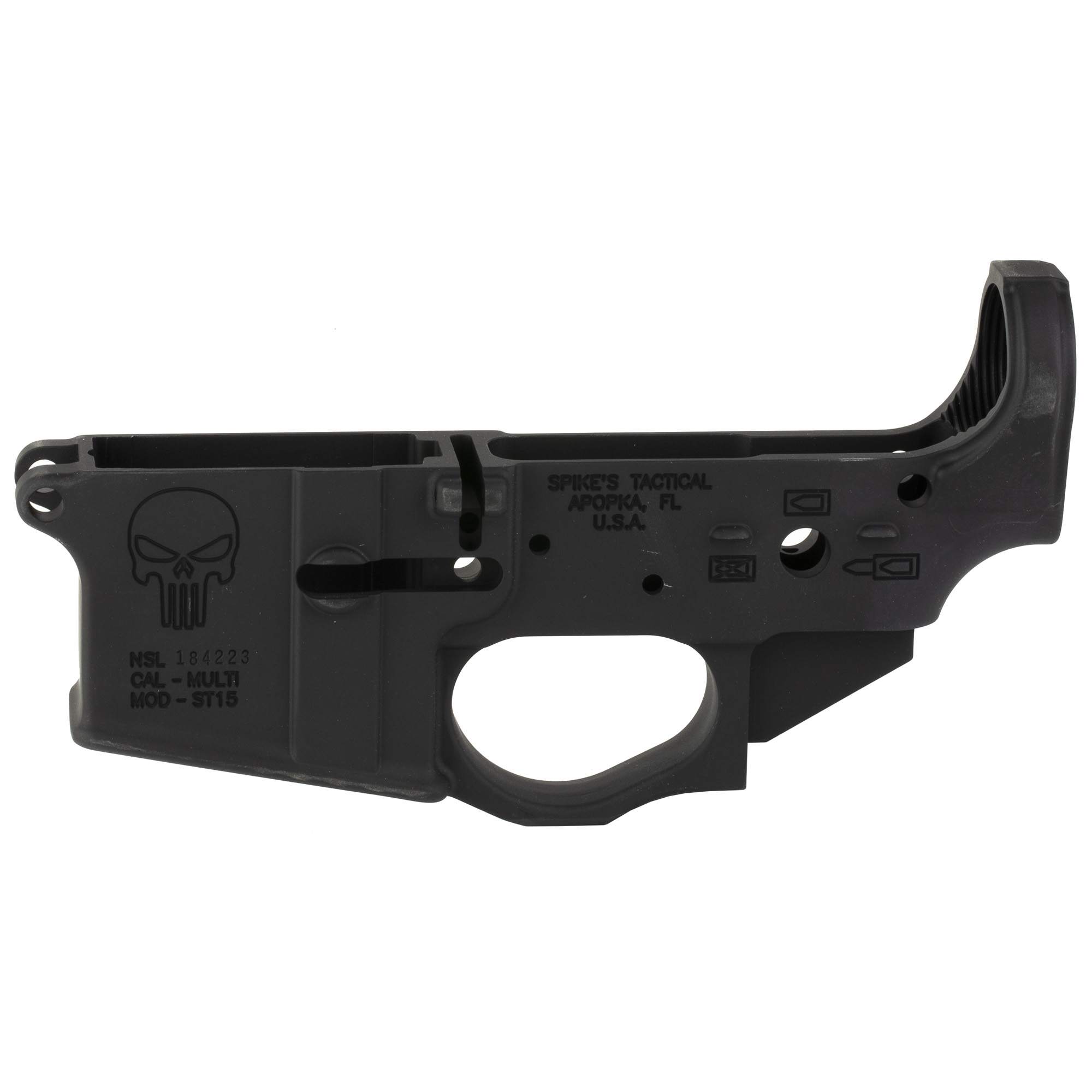 Spikes STLS015 Punisher Stripped Lower Receiver Multi-Caliber