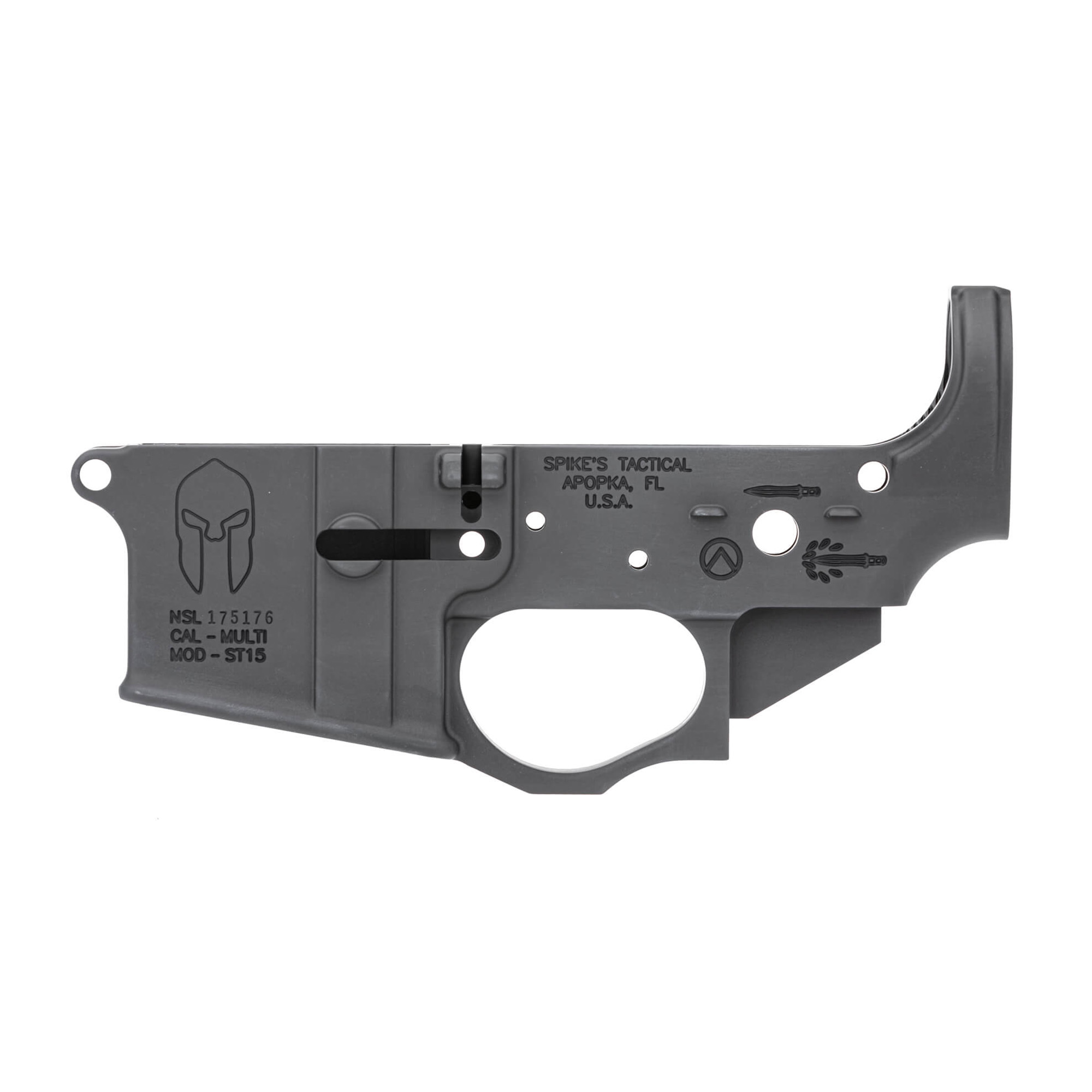 Spikes STLS021 Spartan Stripped Lower Receiver Multi-Caliber