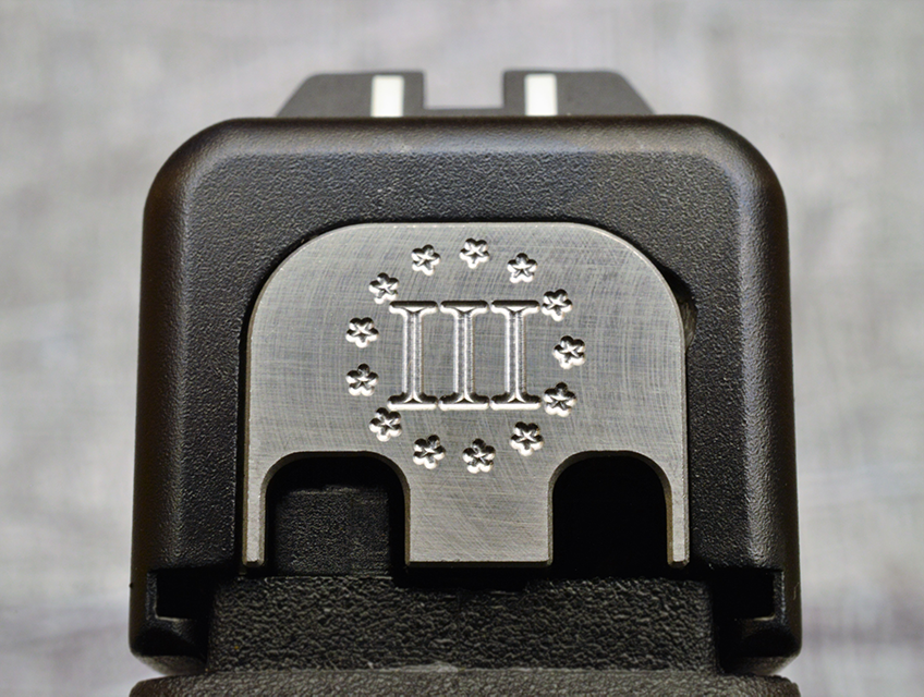 Milspin Custom Stainless Steel Back Plate For Glock Pistols
